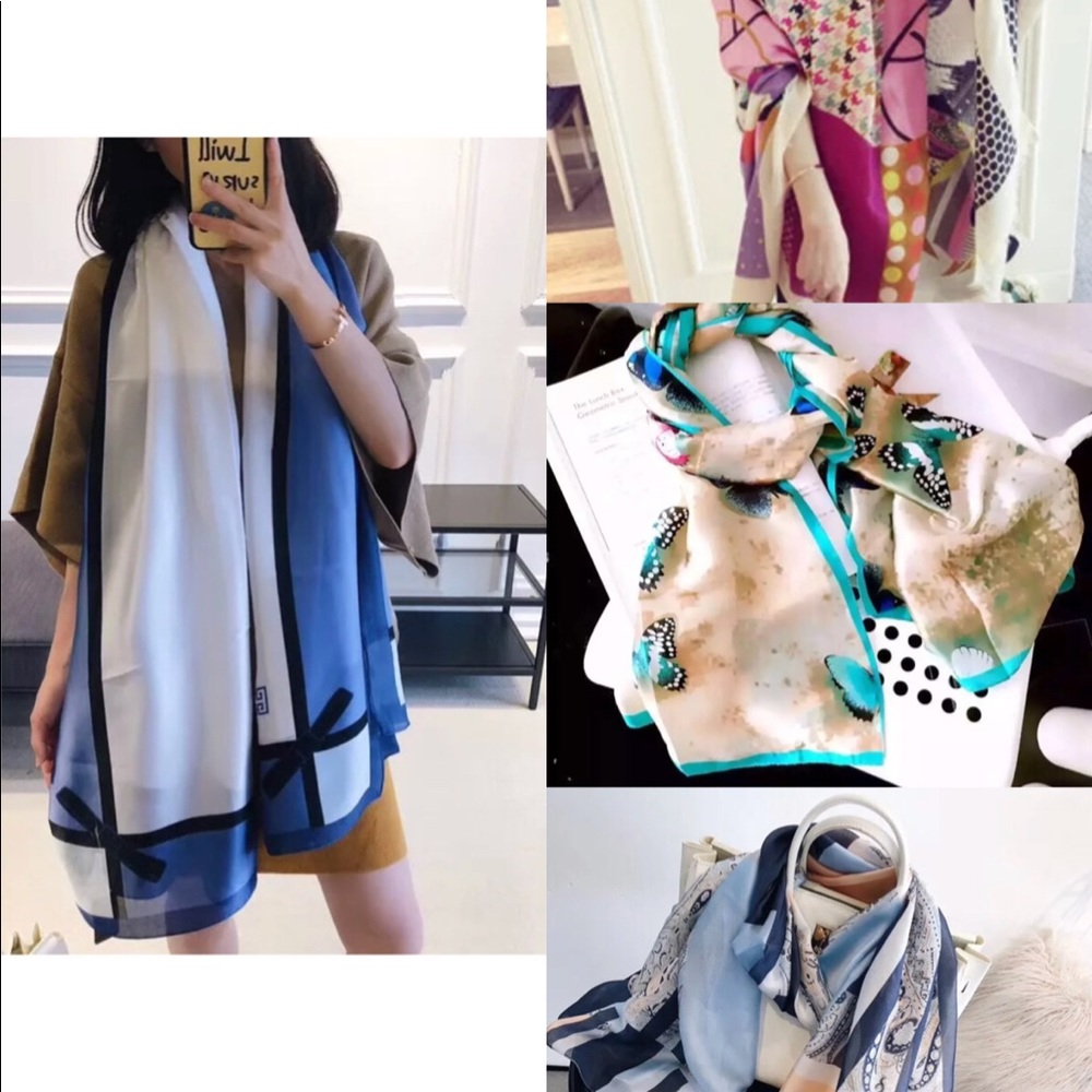 Fashion silk scarves